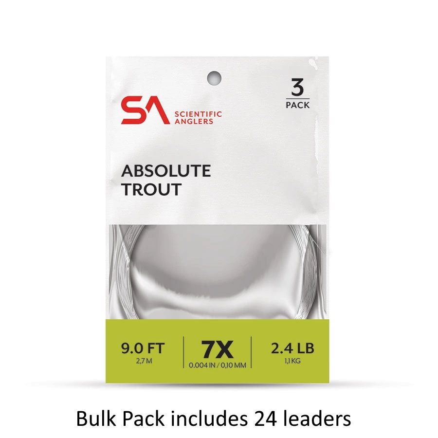 Scientific Anglers Absolute Trout Leader Bulk Pack 3 Scientific Anglers Absolute Trout Leader Bulk Pack