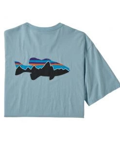 Patagonia Men'S Fitz Roy Smallmouth Organic Tee - Closeout Clothing